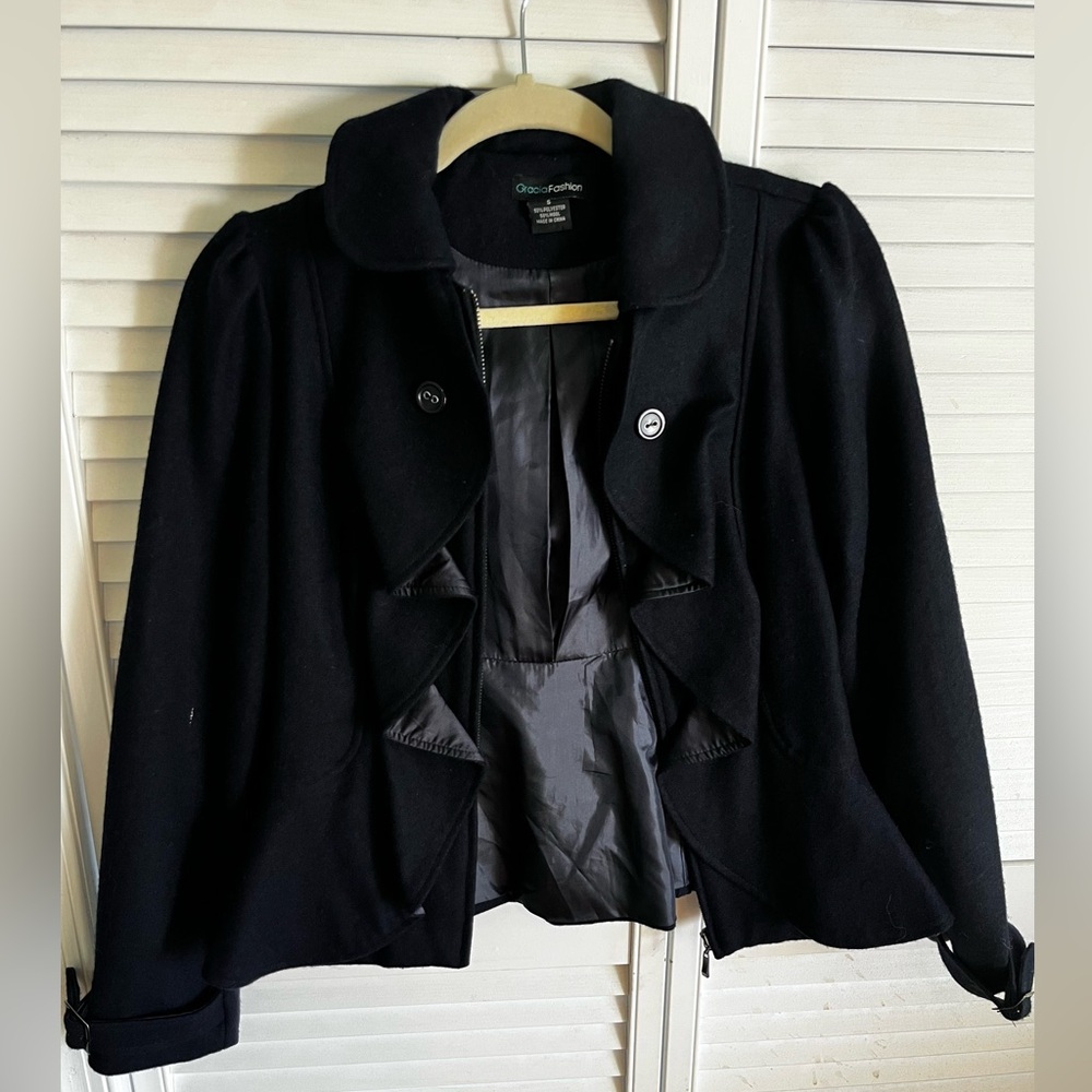Black Pea Coat by Garcia Fashion